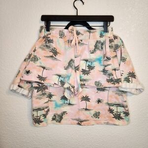 Old Navy Tropical Print Lounge Set High-Waisted Printed Cali-Fleece Size Small S